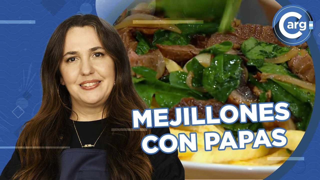PAPAS CON HONGOS, ESPINACA, CEBOLLA Y MEJILLONES A LA PROVENZAL