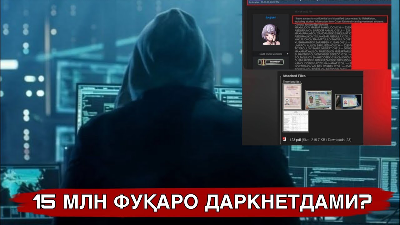 15  МЛН  МААЛУМОТ ХАКЕРЛАР ҚЎЛИГА ҚАНДАЙ КЕТИБ ҚОЛДИ?