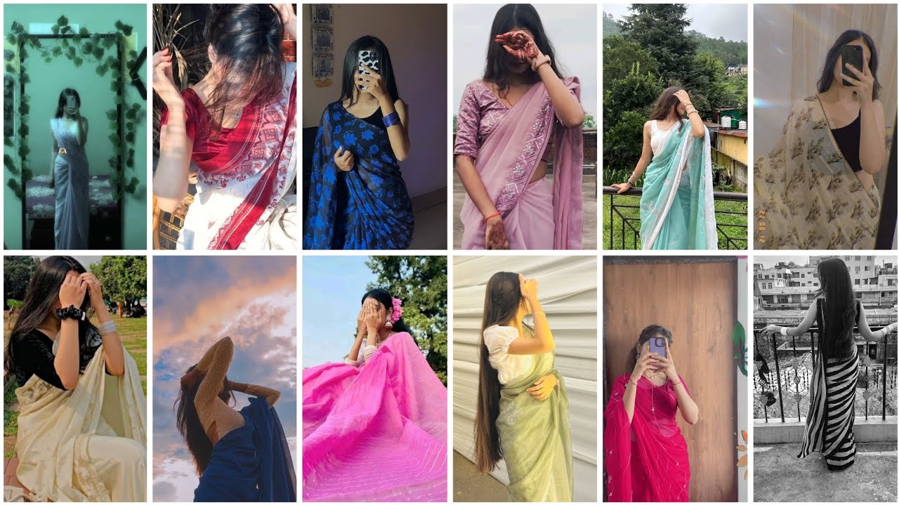 💞🤭🦋Awesome Dp or Profile Picture for Whatsapp || Beautiful Saree Selfie poses ||simple girl Saree dp