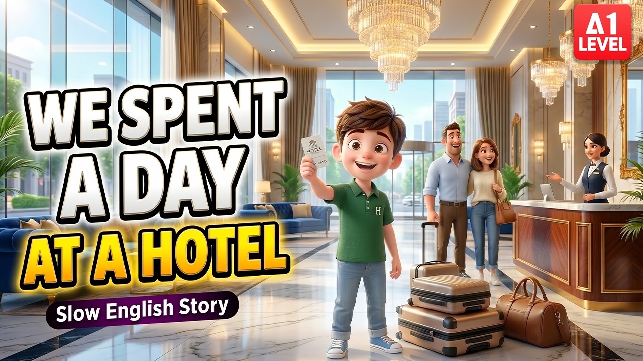 One Day at the Hotel with Our Family |English Listening Practice for Start Learning English(A1Level)
