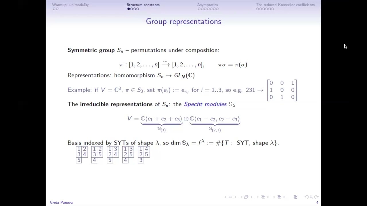 The Mysterious Kronecker Coefficients - Greta Panova