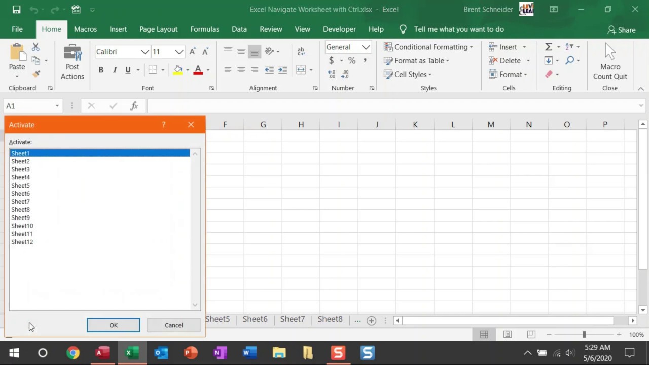 Excel Navigate Worksheets with Ctrl [Quick Win!!!]