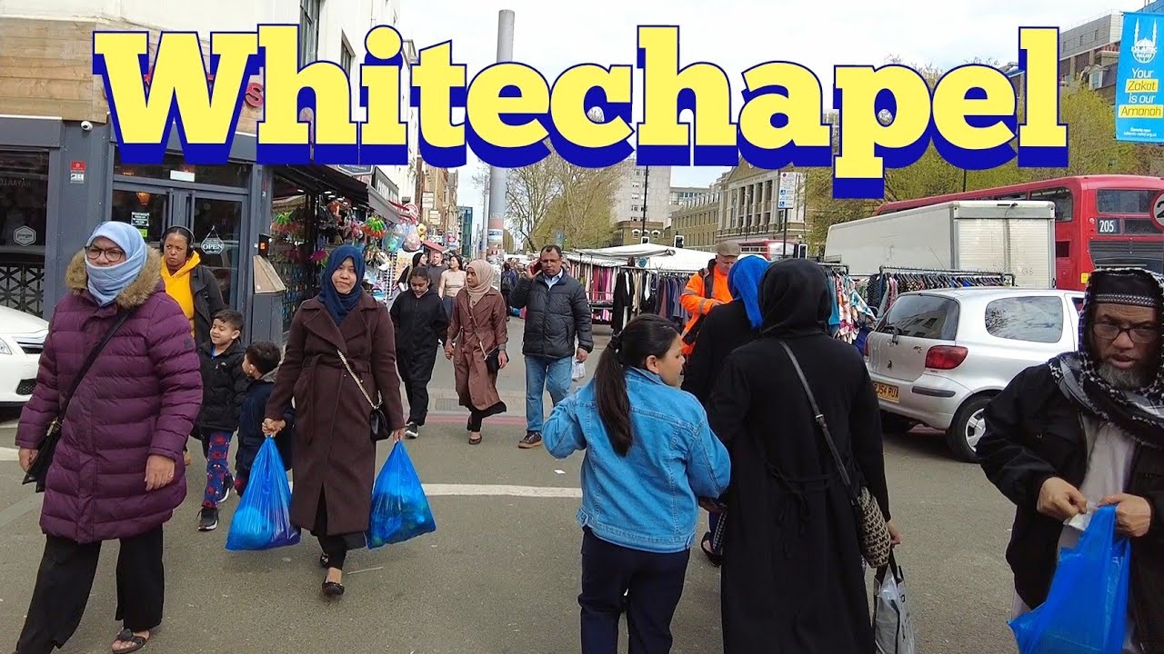 London Walk | WHITECHAPEL High Street Walking Tour 🇬🇧