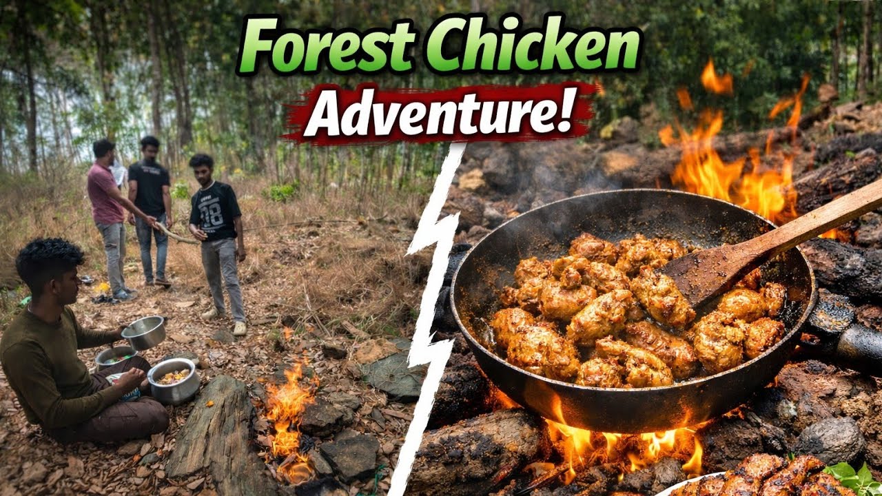 Ultimate Outdoor Cooking Vlog | ಕಾಡಿನಲ್ಲಿ ಚಿಕನ್ ಆಹಾರ 🍗