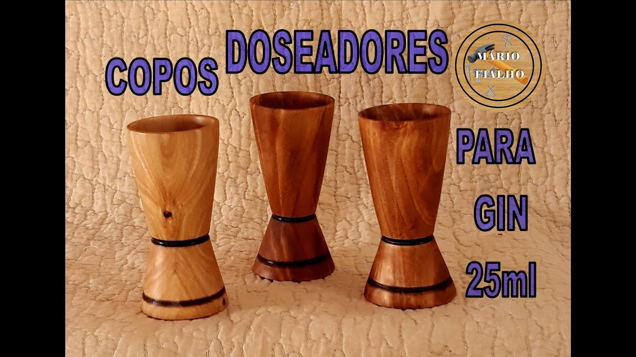 Copos de 25ml para GIN - no torno para madeira da PARKSIDE