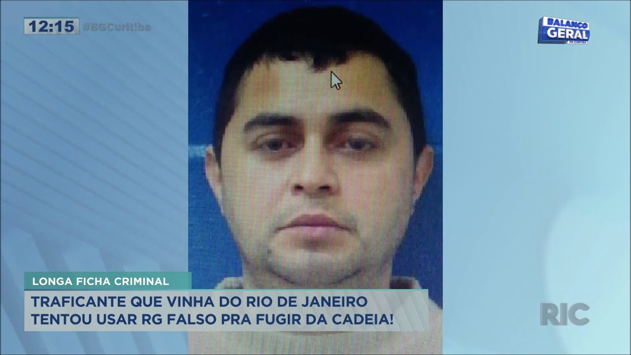 Traficante que vinha do Rio de Janeiro tentou usar RG falso para fugir da cadeia, mas acabou detido
