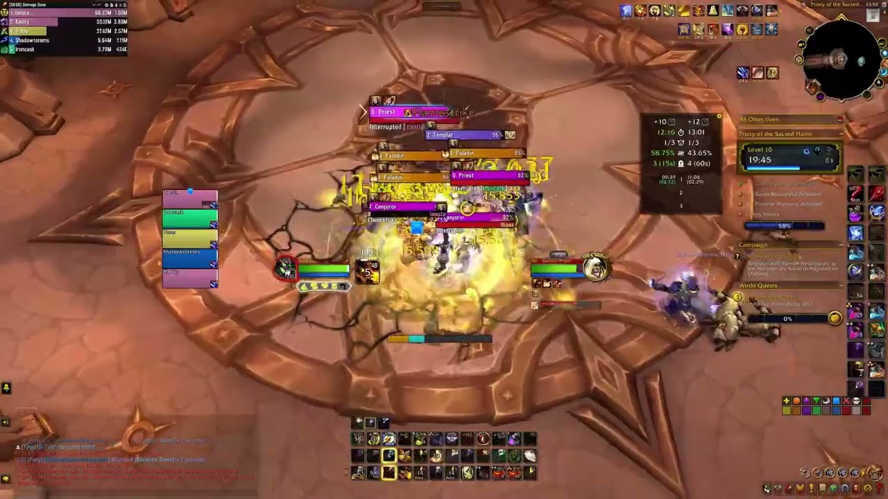 Retribution Paladin +10 Priory of the Sacred Flame Mythic Keystone Run | WoW The War Within