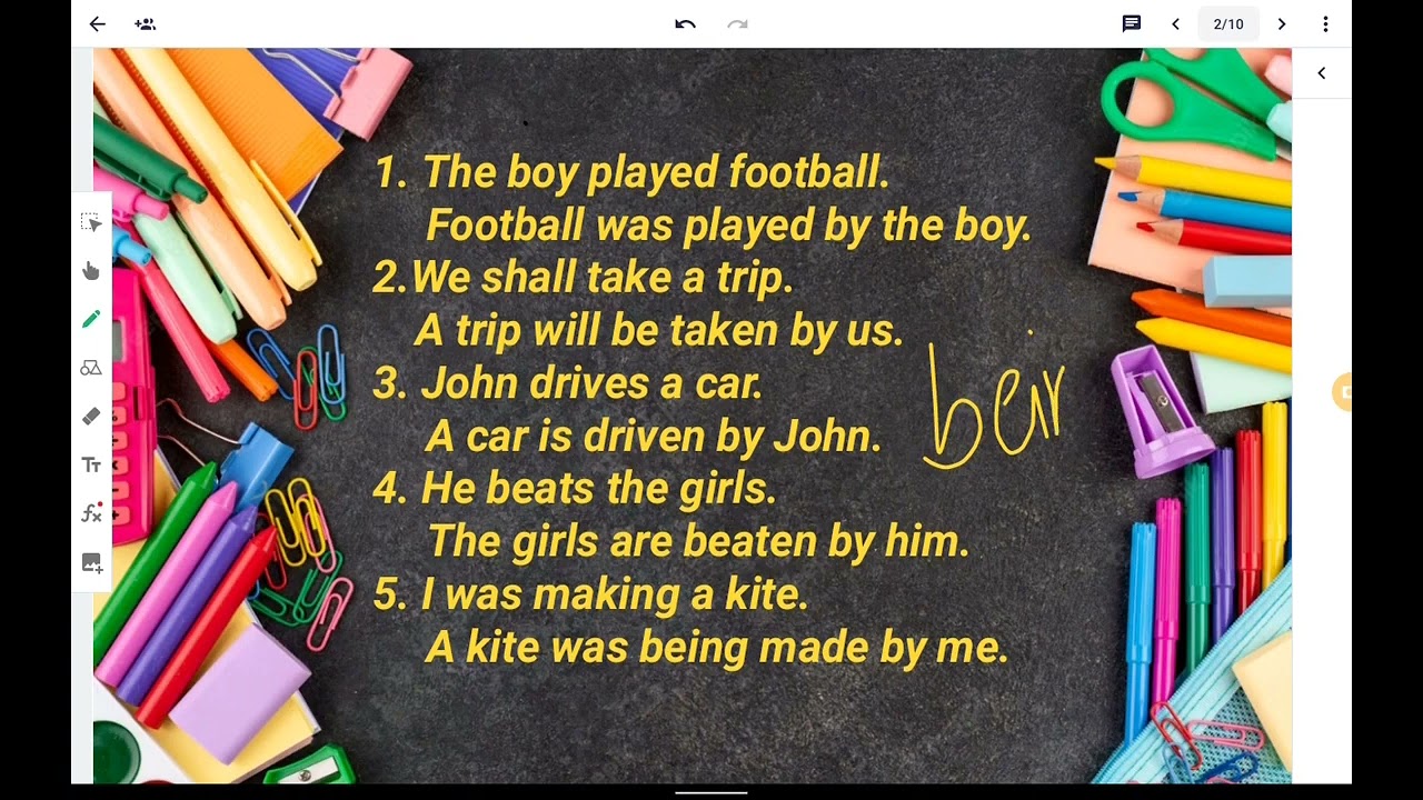 Active and Passive Voice Practice session 