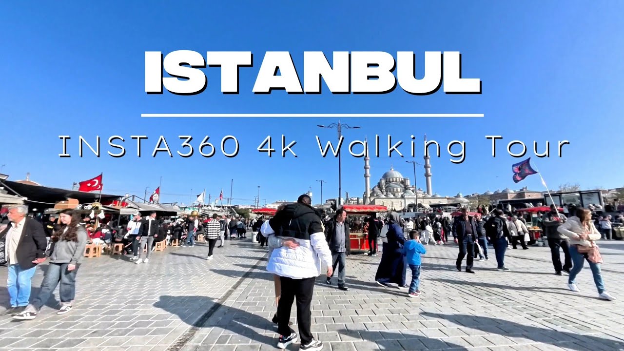 POV Walking Tour: Eminonu to Yeni Camii (Mosque)| Insta360 4k