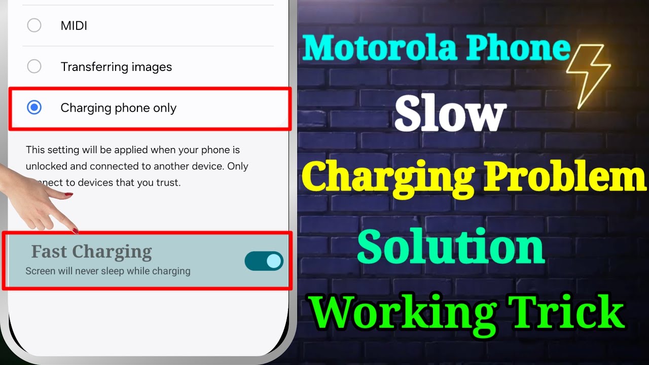 Motorola Charging Problem | Motorola Fast Charging Setting | Moto Charging Problem