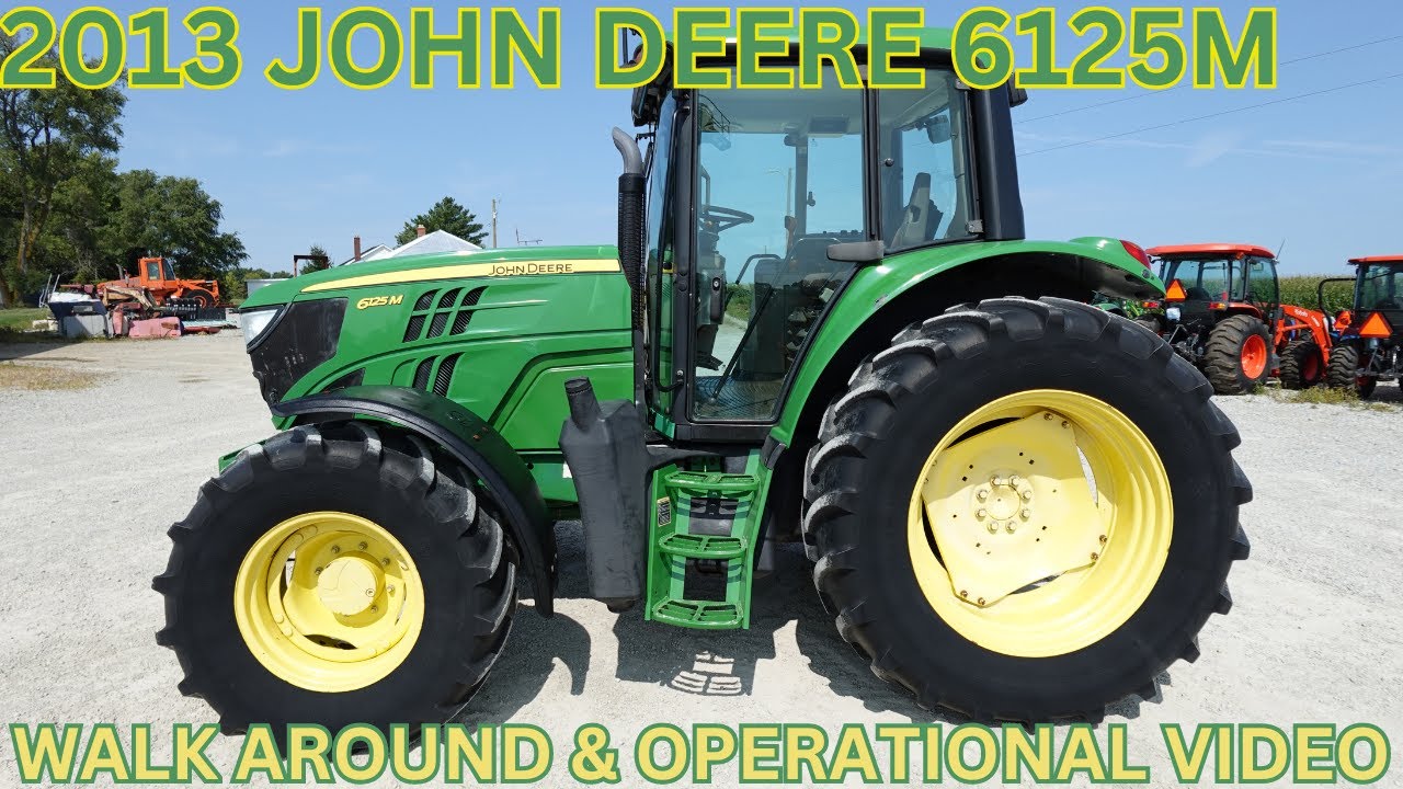 Обзор и видео эксплуатации трактора John Deere 6125M 2013 года выпуска. 54 900 долларов США