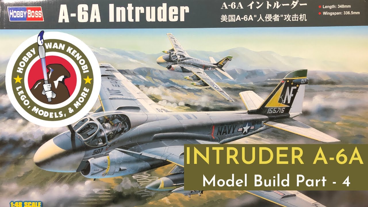 Plastic Scale Model Build - HobbyBoss A-6A Intruder  1/48 - Part 4,  Painting