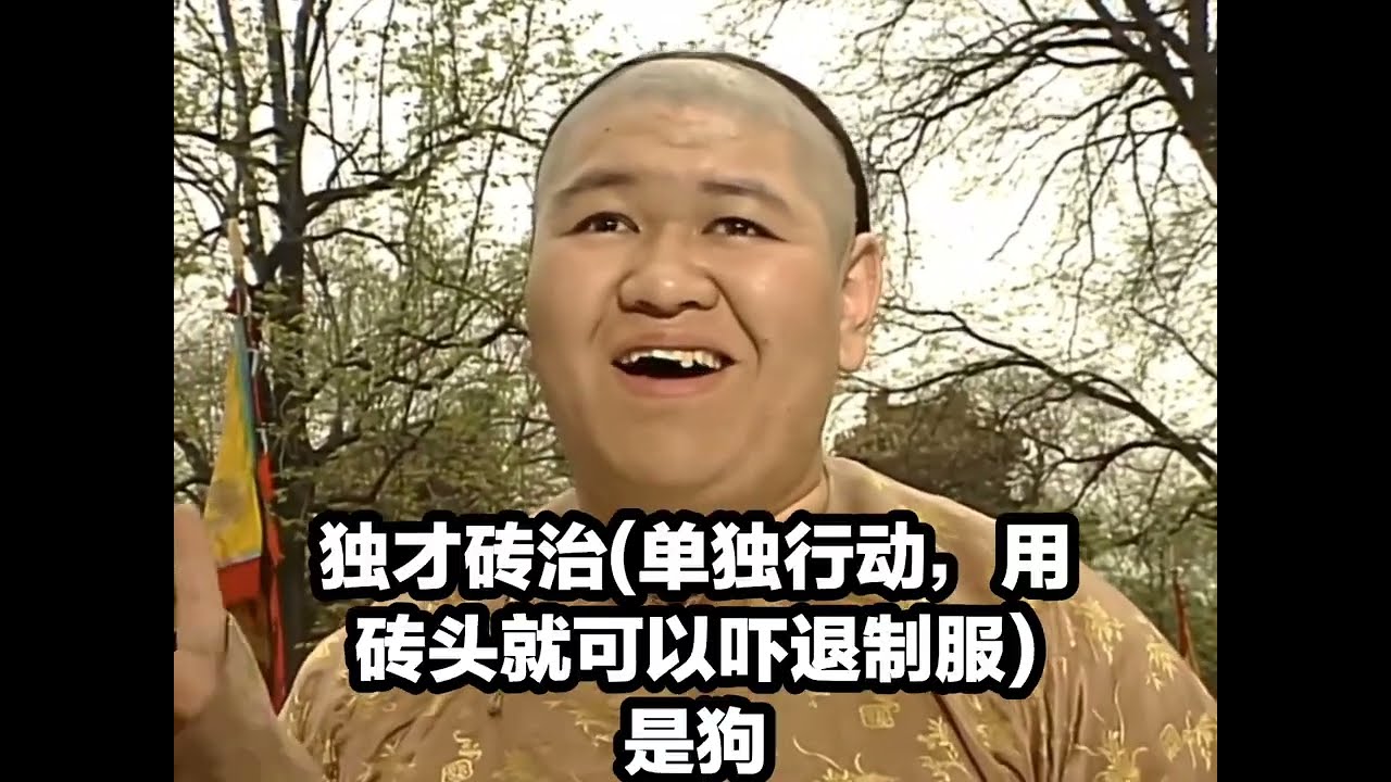 习近平乾隆皇帝如何分辨狼和狗。“宽颈凸是狼，细颈平是狗。”#习近平 #辱包 #搞笑 