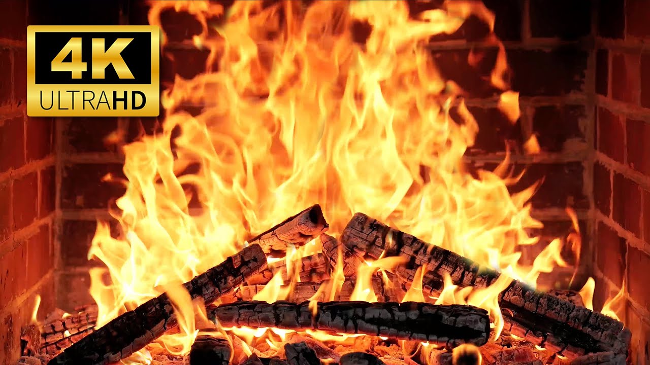 Cozy Fireplace 4K (12 HOURS) 🔥 Valentine's Day Ambience | ASMR Burning Logs & Crackling Fire Sounds