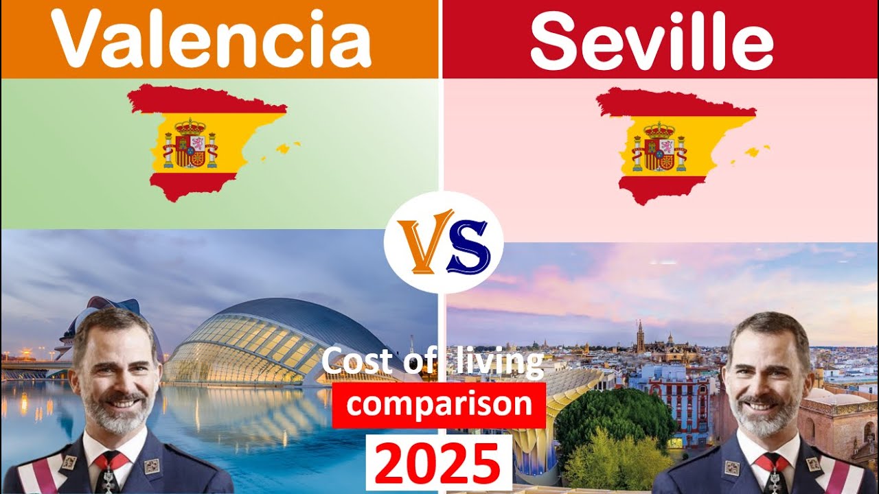 Valencia and Seville comparison, cost of living | Spain cost of living | city comparison