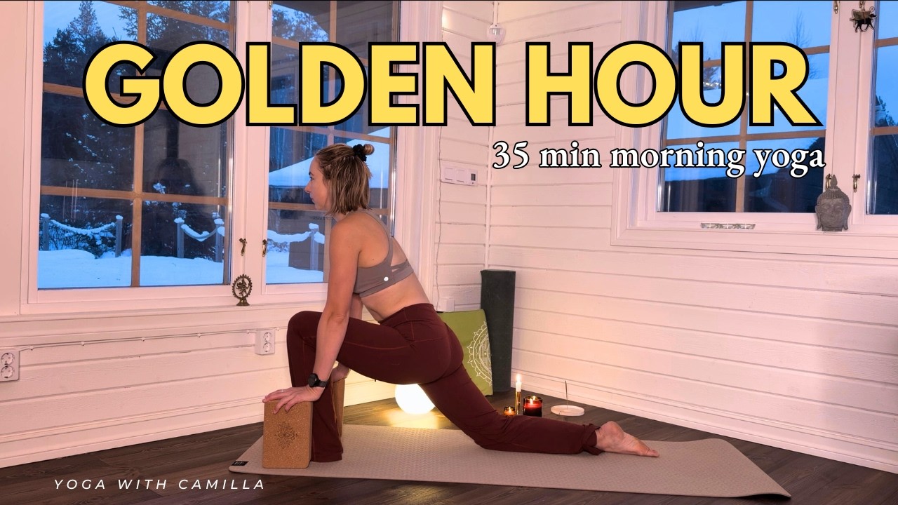 Golden Hour #35 - morning yoga for tight hips and hamstrings (35 min) 🌄