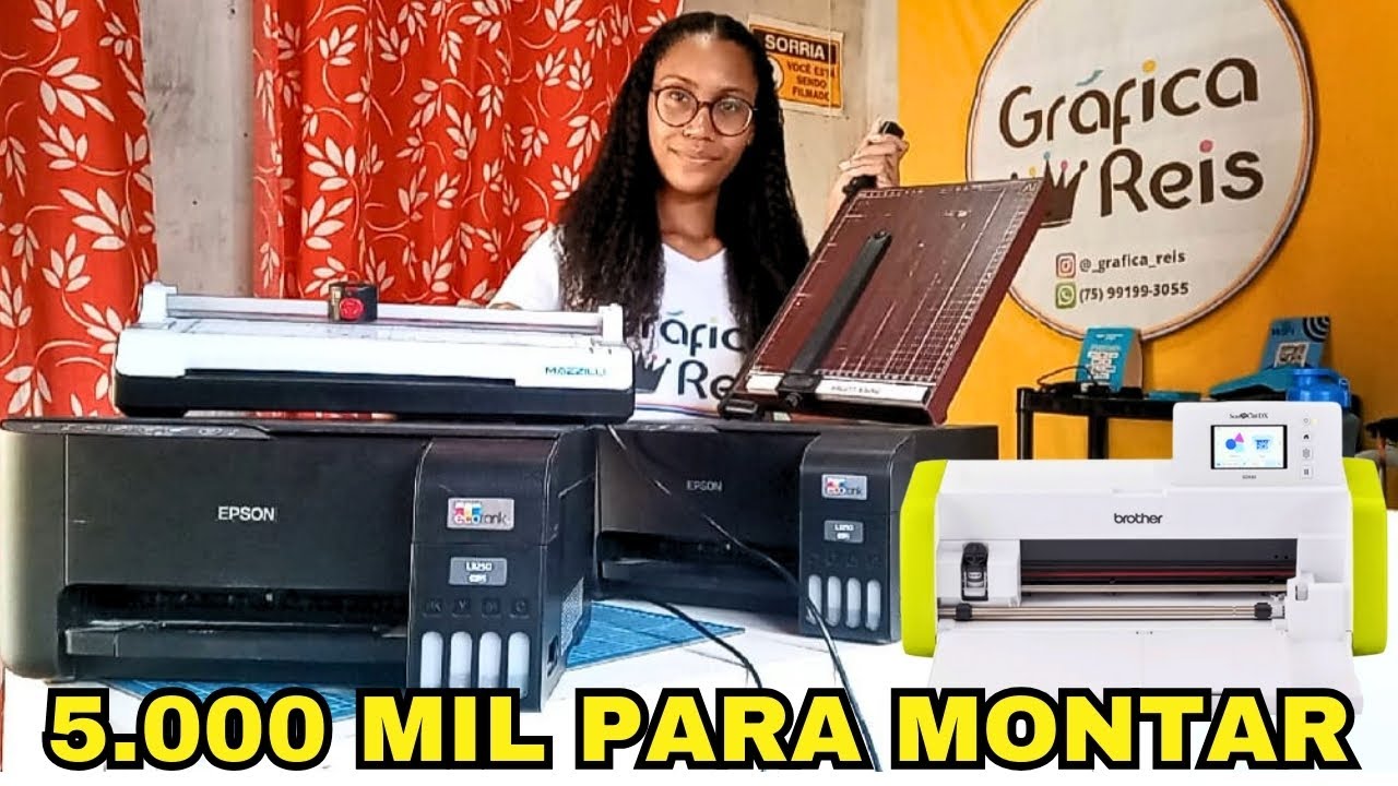 Como MONTAR UMA GRÁFICA com 5.000 MIL reais em 2025 gastando pouco | Gráfica rápida pequena