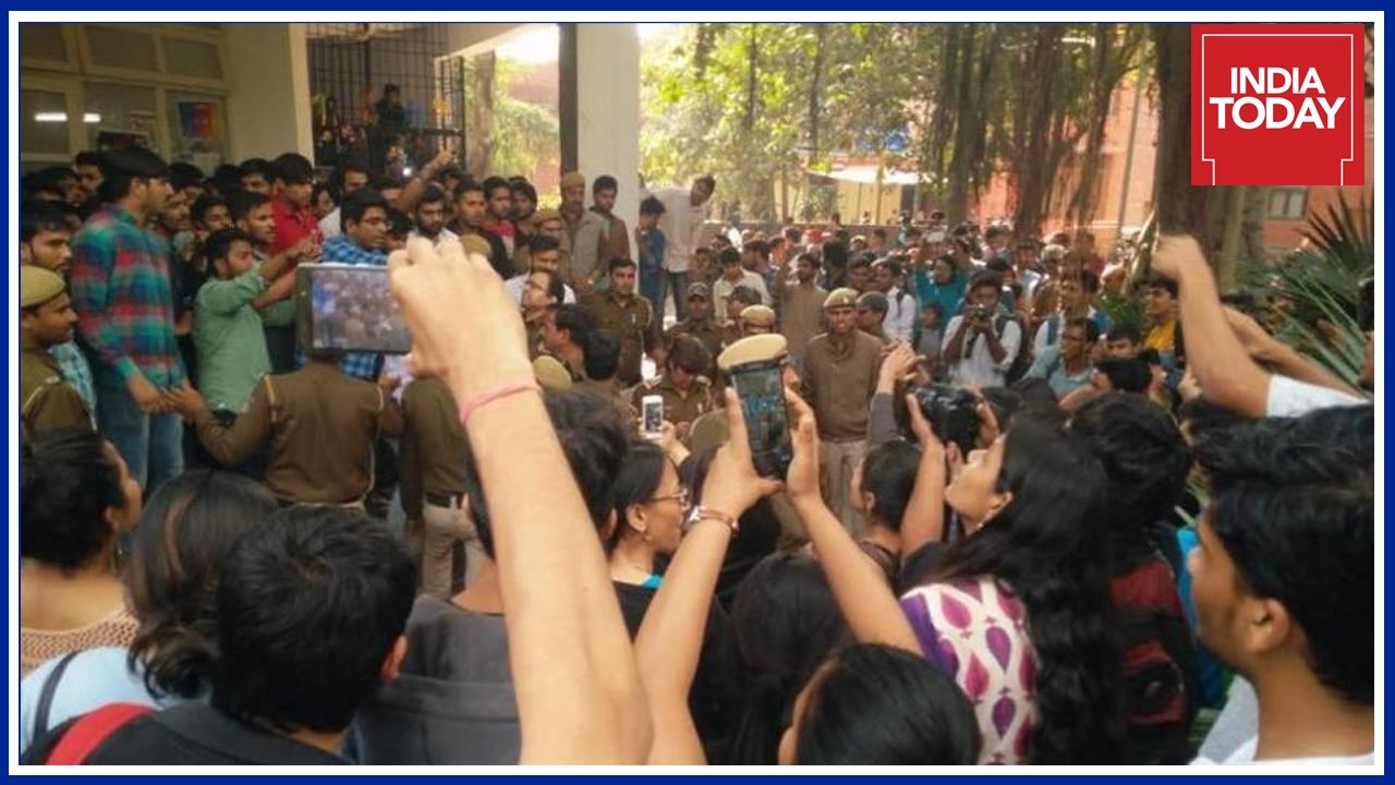 Students Clash With Police At Ramjas College In Delhi
