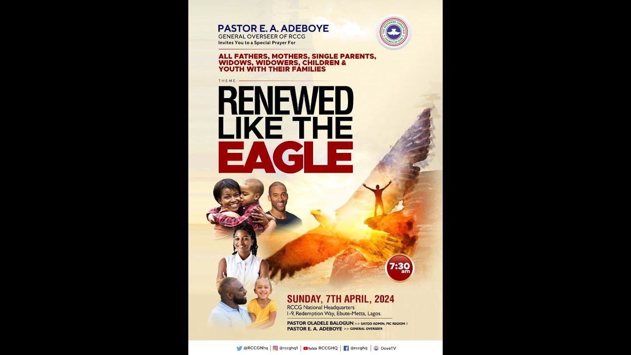 RCCG 2024 APRIL THANKSGIVING SERVICE || RENEWED LIKE THE EAGLE