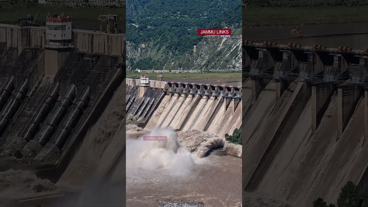 Salal dam over Chenab River continues to release water amid intense rainfall in the region