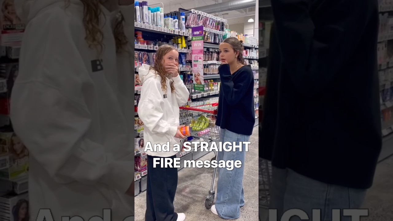 Embarrassing my daughters on the grocery store PA with Gen Z slang!