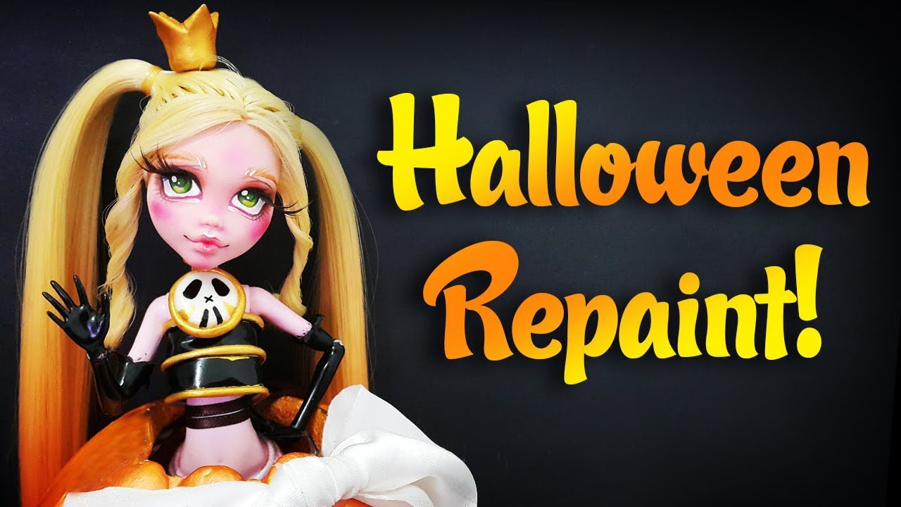 Halloween's Special Melissa Seraphy Pumpkin Princess MH Custom OOAK Doll Repaint