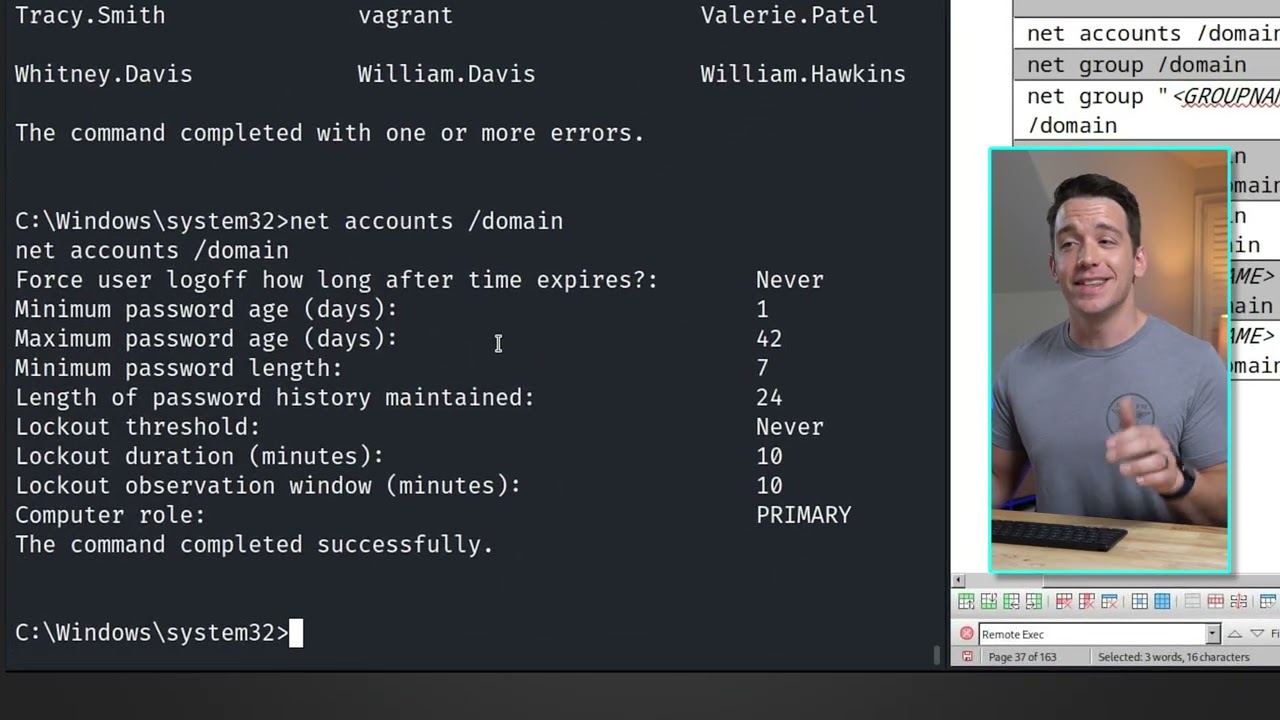 Part 01: RTFM Active Directory Enumeration | Domain Enumeration with Net