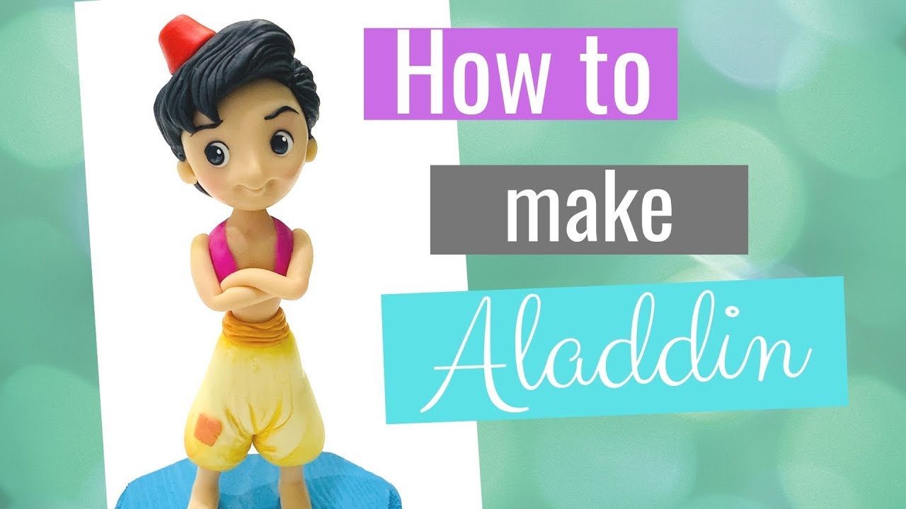 DISNEY ALADDIN tutorial by Patricia Santoro / 迪士尼阿拉丁 / 黏土捏塑教學