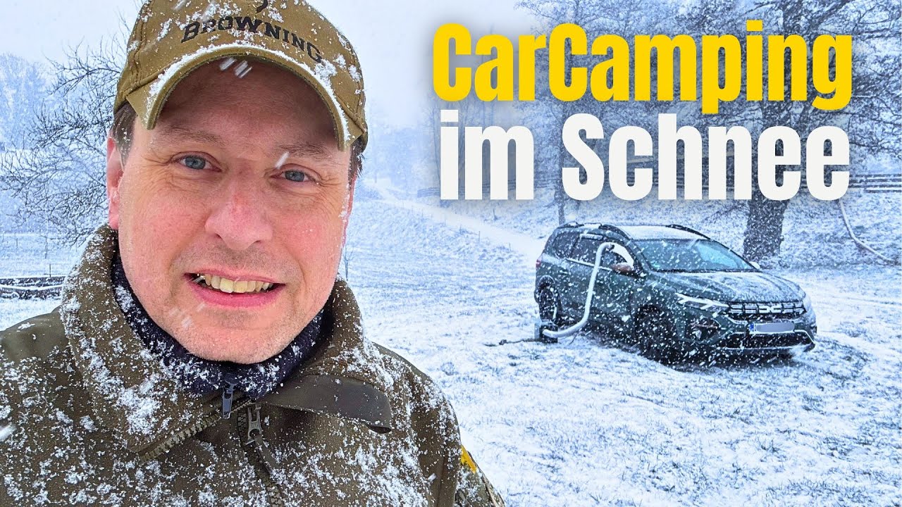 Übernachten im Schneesturm - Bei -8°C im Dacia Jogger