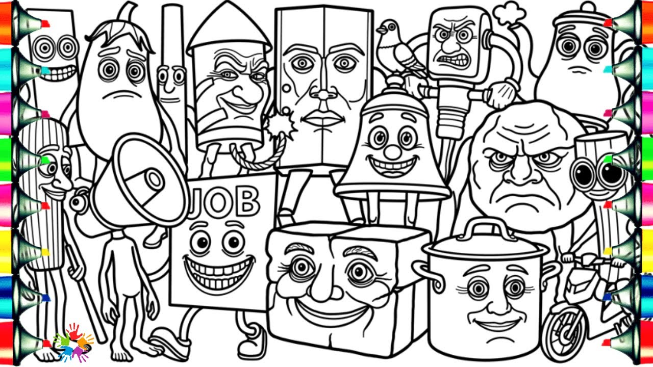 All Sahur Family Part 1 / TOP Italian Brainrot Animals Coloring Pages / NCS Music