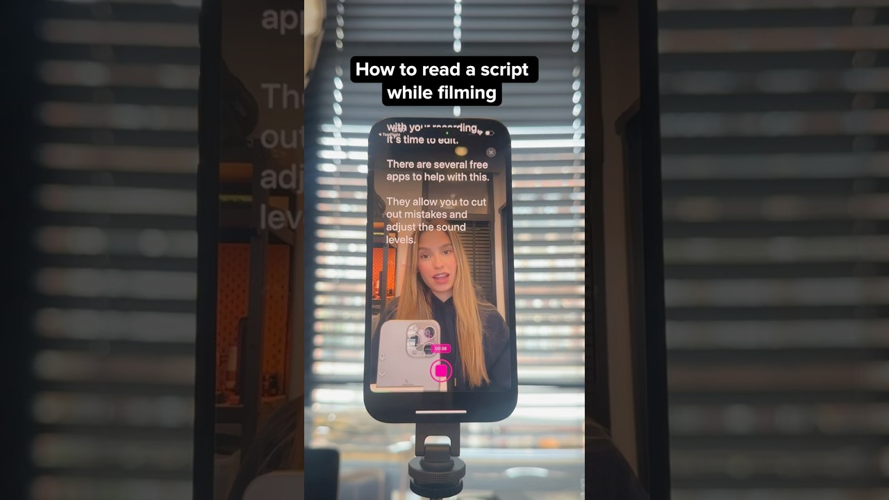 Easy mobile teleprompter setup for filming | How to read a script while recording videos