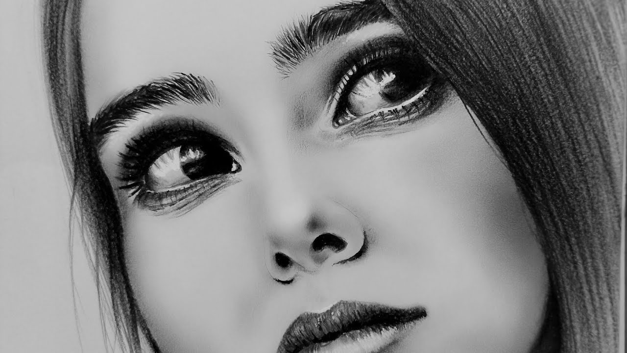 How to draw a girl's face | Pencil drawing