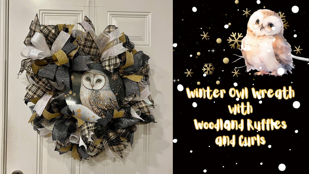 Winter Owl Deco Mesh Wreath |Crafting with Hard Working Mom
