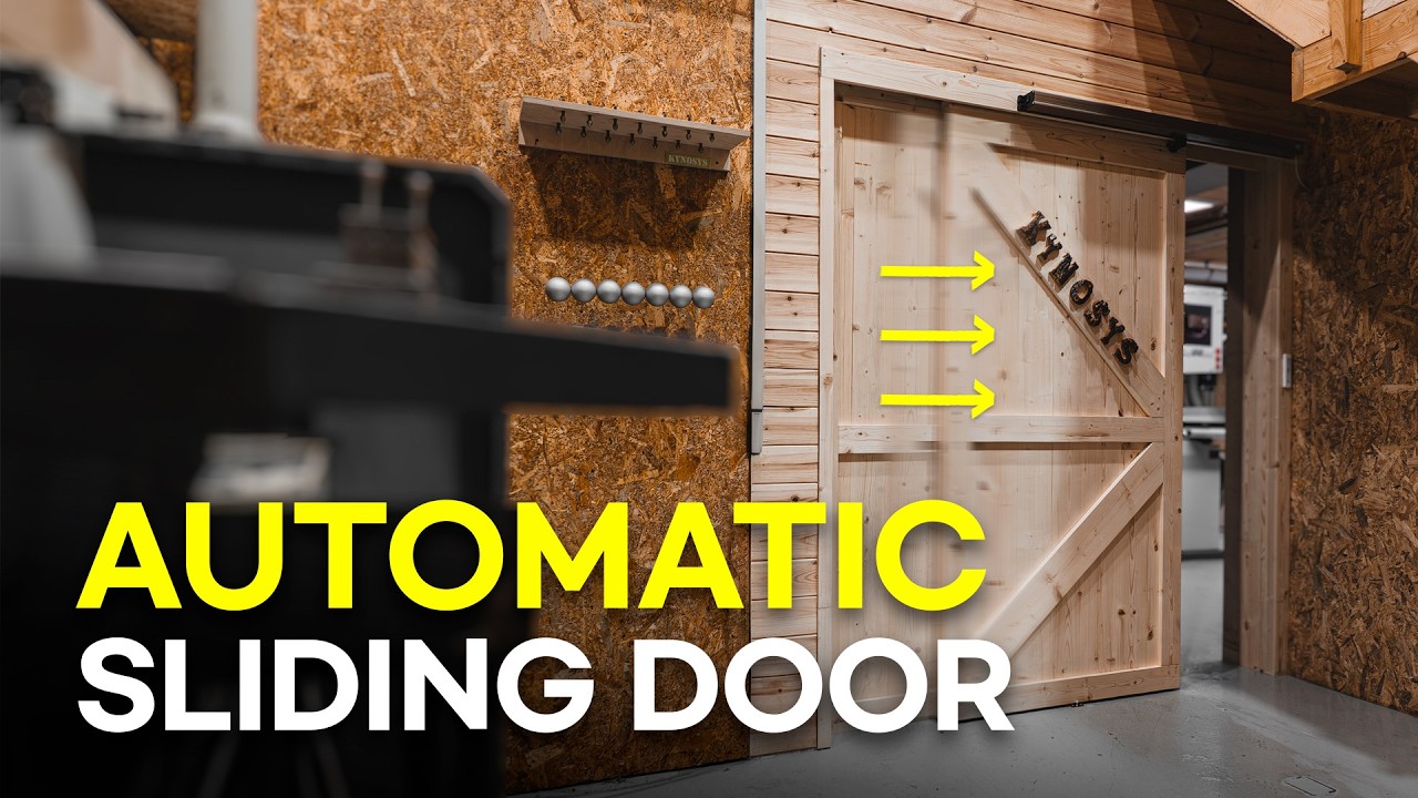 Automatic Sliding Door for Woodworking Room │ DIY