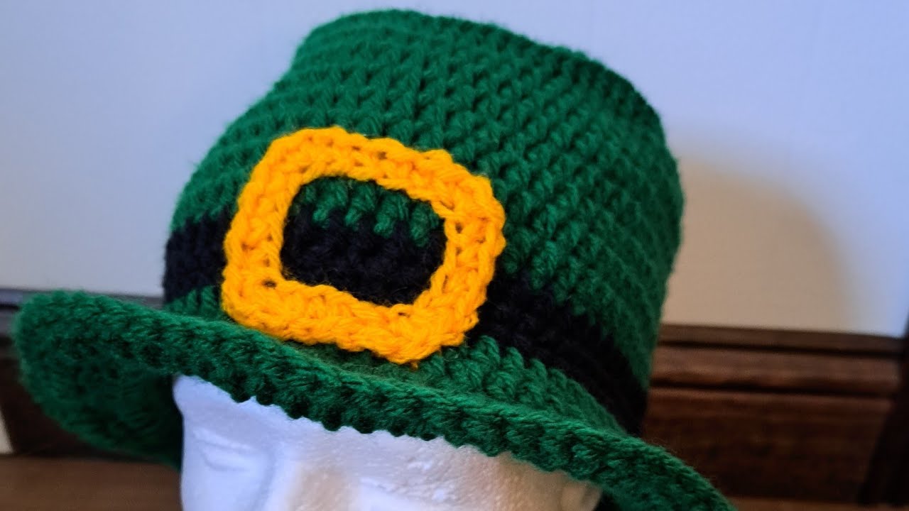 How to Crochet a Hat for  St  Patrick's Day- Leprechaun Hat #lisalovescrochetandknit
