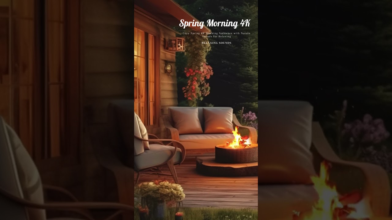 Summer Vibes 4K | Burning Fireplace & Crackling Fire Sounds  #cozymelodies4k #4kfireplace #shorts