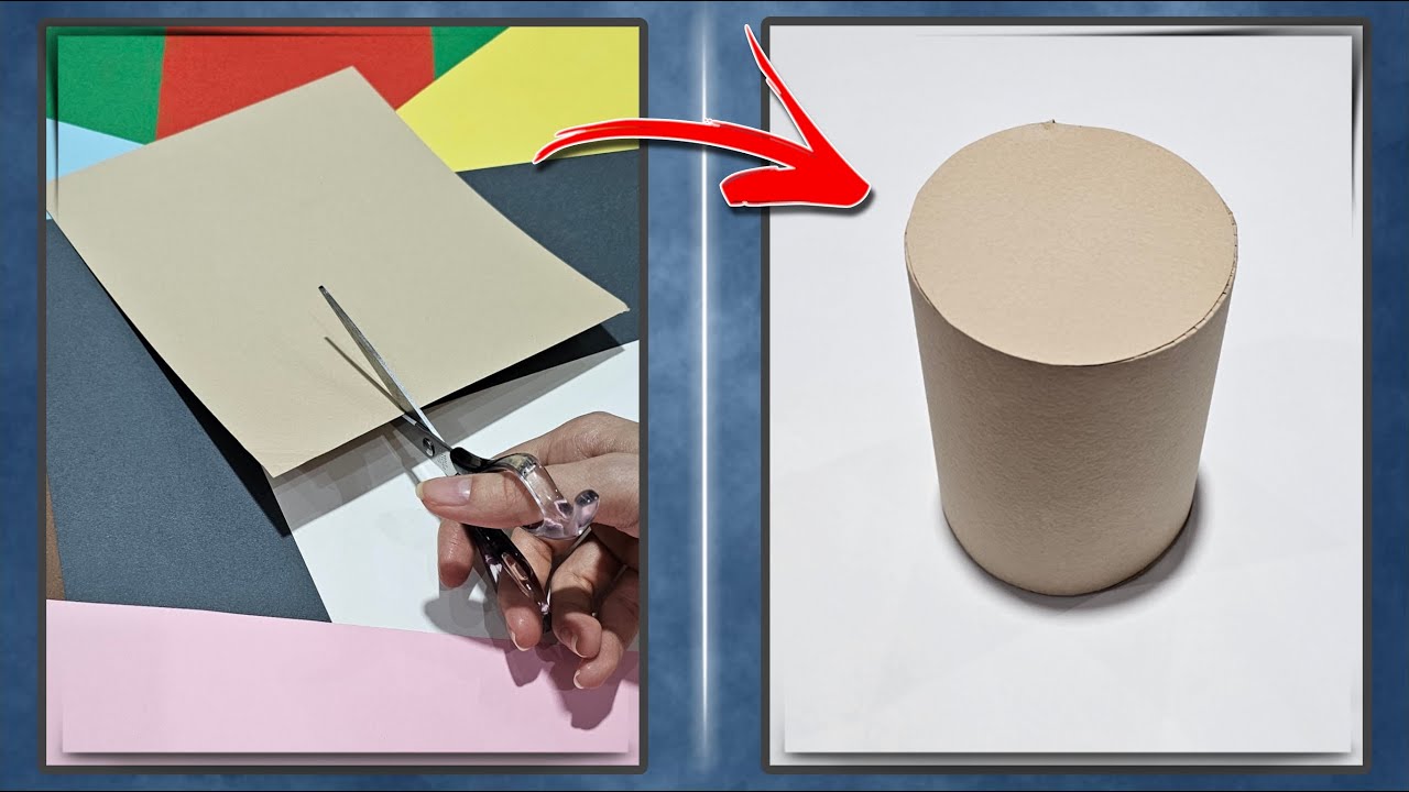 How to Make a Cardboard Cylinder | DIY Craft with Scissors and Glue!