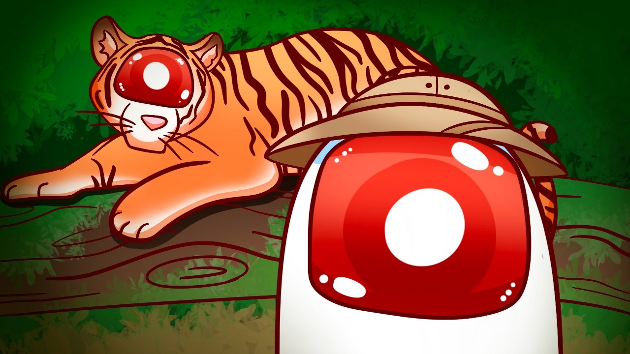 IMPOSTEUR DANS LA JUNGLE AVEC UN TIGRE - Among Us