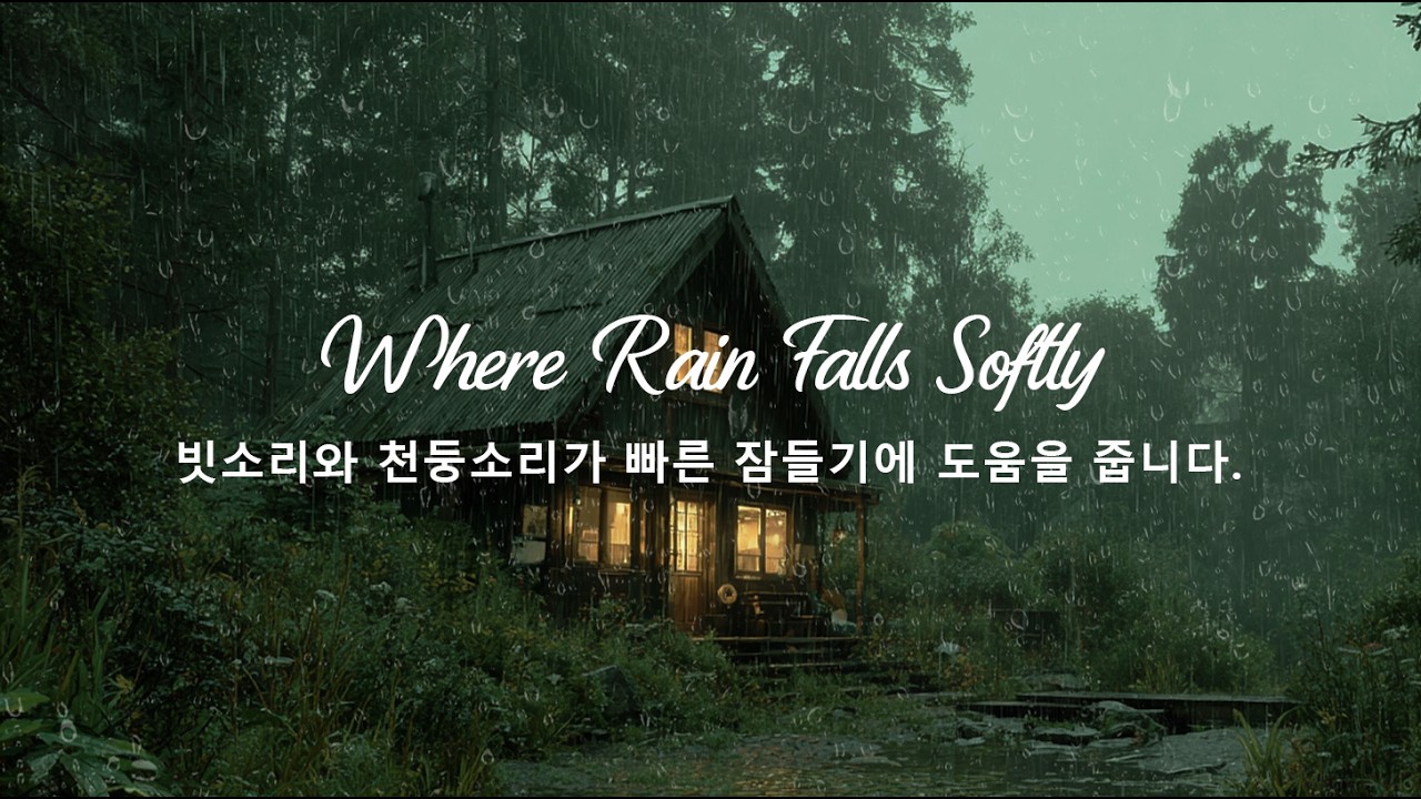 수면, 휴식 및 명상을 위한 빗소리 - 자연의 소리, 편안한 음악