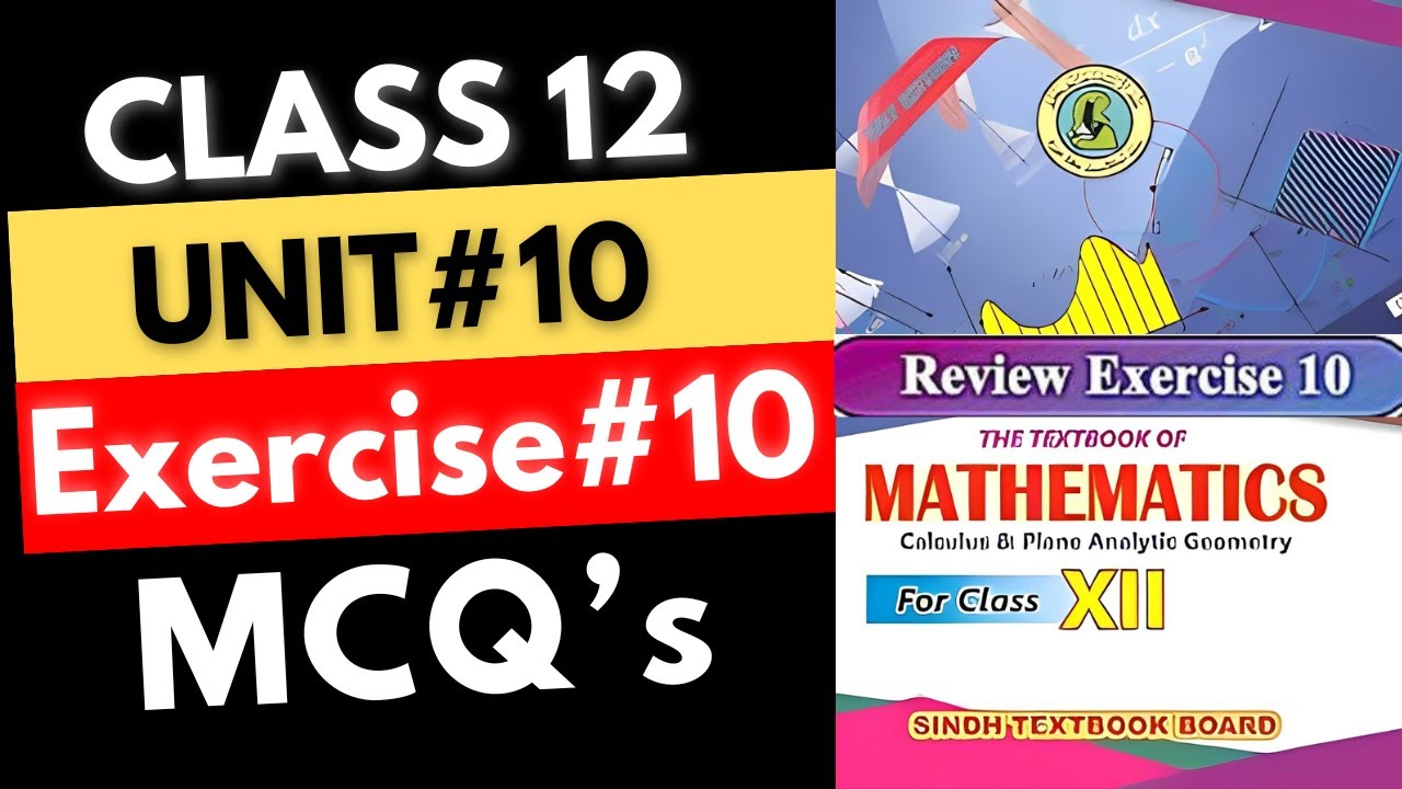 Review Exercise 10 Chap 10 XII-Math || DIFFERENTIAL EQUATIONS | Sindh Board New Course