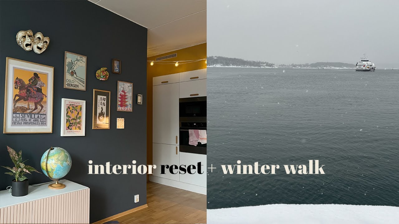 Home reset 2024 / Quiet, meditative city walk in freezing, snowy Oslo / Silent vlog Norway