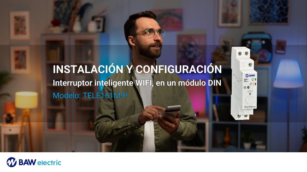 Hacé tu casa Smart. Interruptor inteligente WIFI, en un módulo DIN. TELE161M-P.