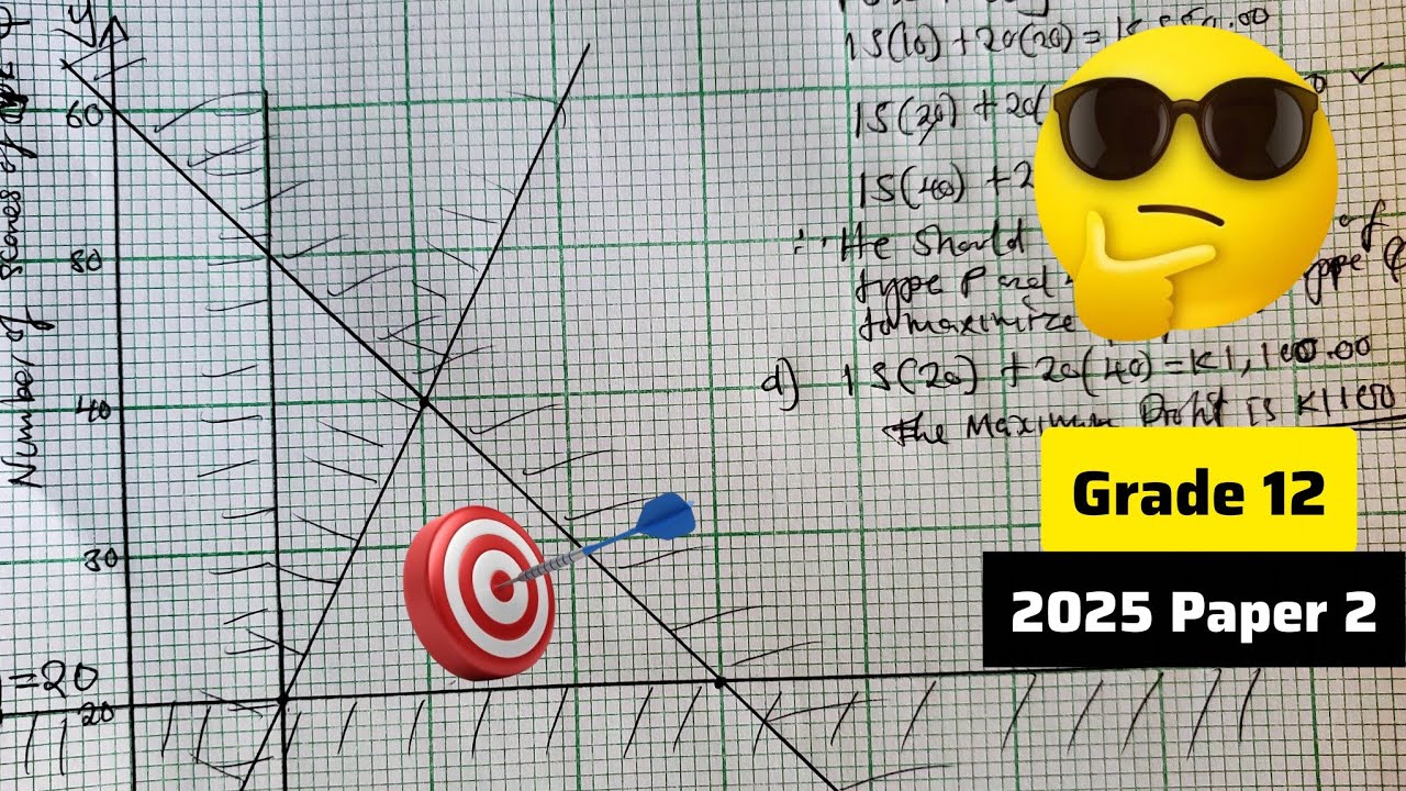 🔥Linear Programming Grade 12 2025 Maths P2 || Inequalities || Graph || Maximum Profit 🔥📈#maths 