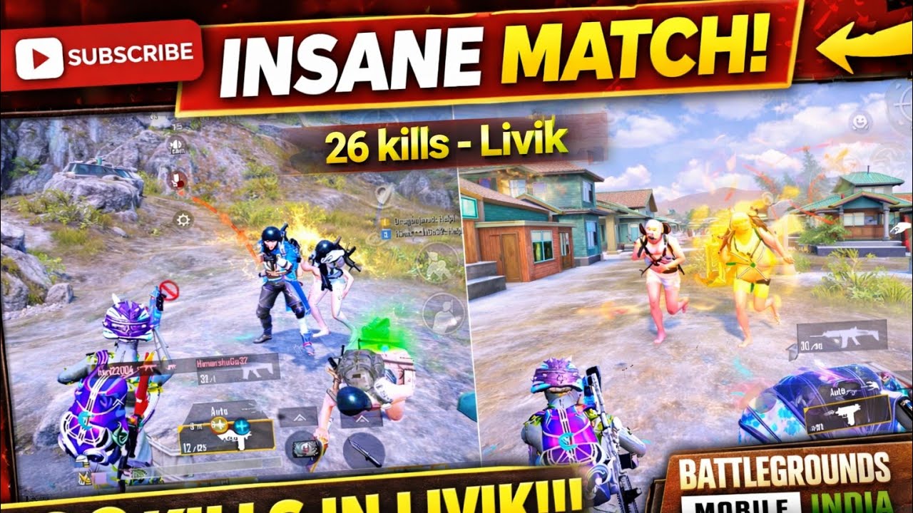 🔥 INSANE 26 KILLS IN LIVIK! BEST BGMI GAMEPLAY EVER! 🔥