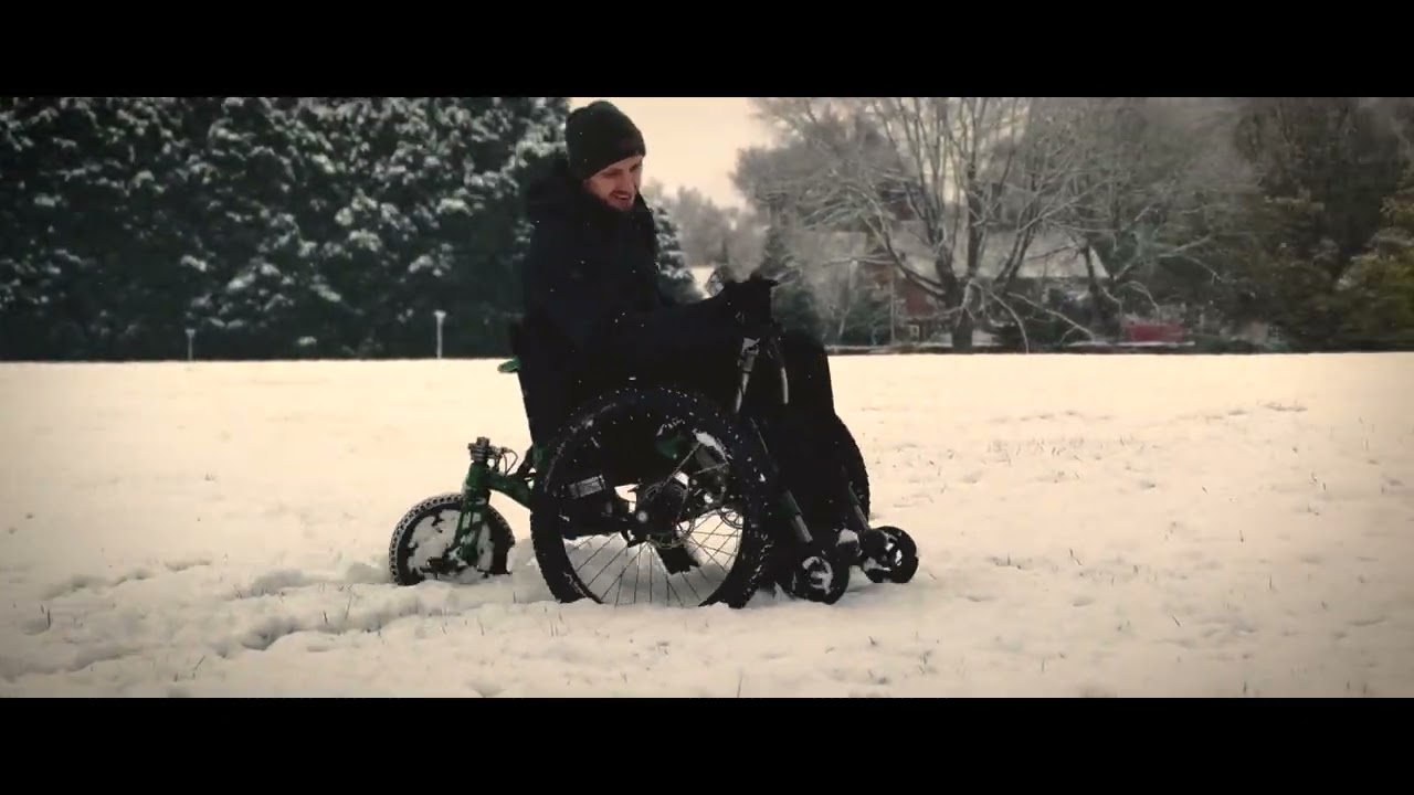 Mountain Trike eTrike all terrain wheelchair snow fun