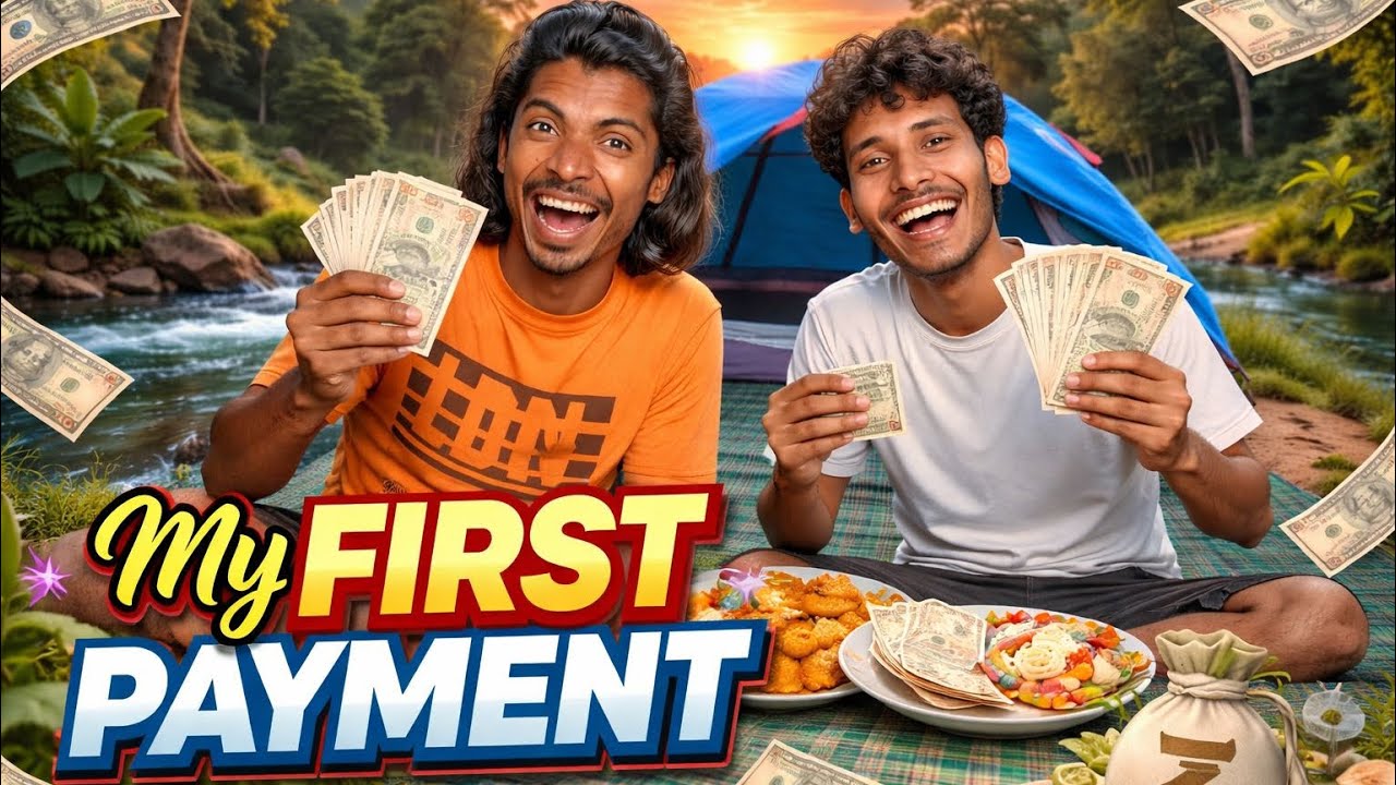 	My First  Payment 💸in YouTube | Real Income Proof + Jungle Camping Vlog 🌲