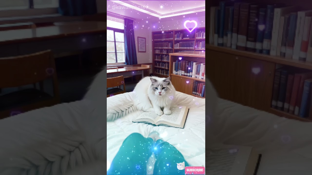 #cat #book | #LiteraryFeline #BookwormCat #ReadingBuddy 📚😻📖 | #Shorts
