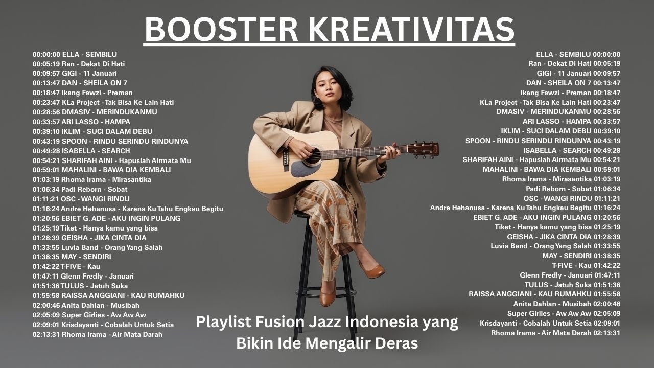 BOOSTER KREATIVITAS: Playlist Fusion Jazz Indonesia yang Bikin Ide Mengalir Deras