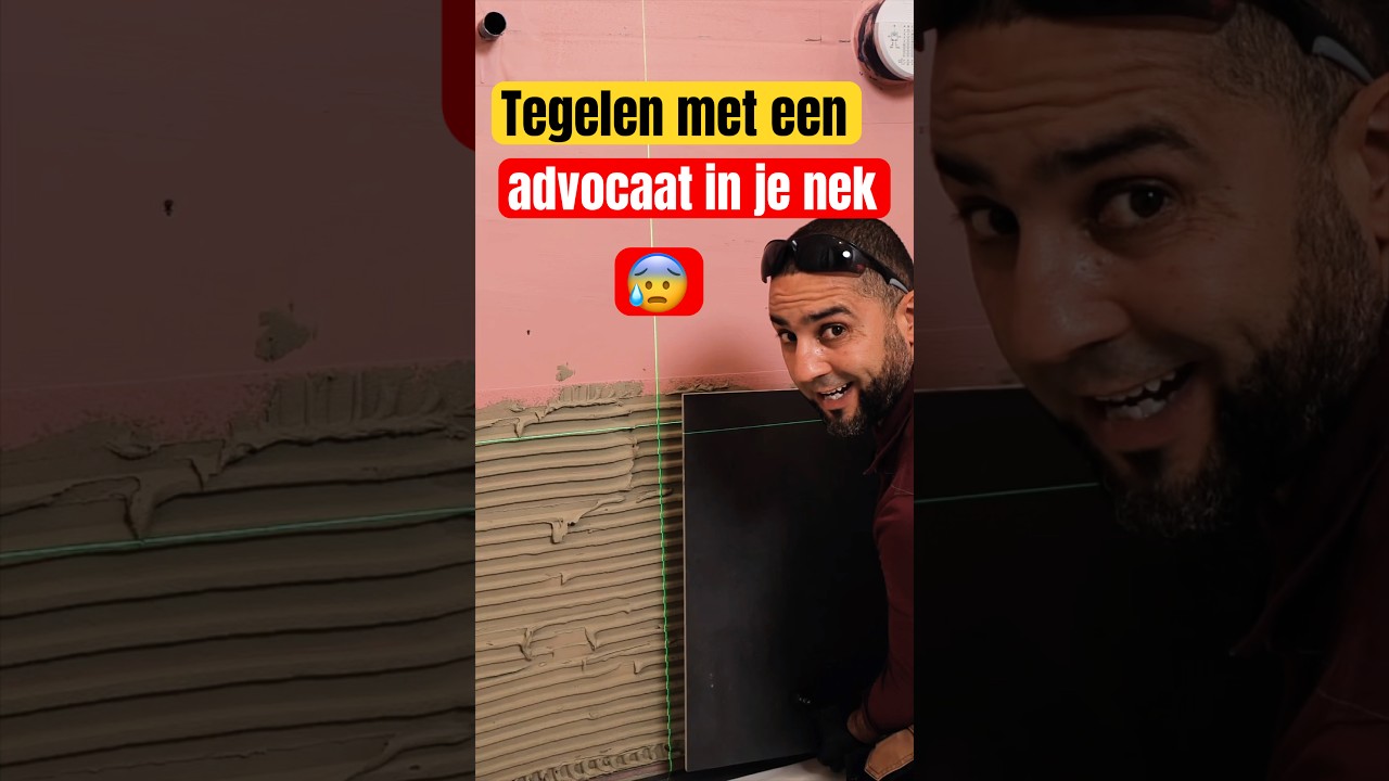 Tegelen met een advocaat in je nek 😰 #loodgieter #plumbingtime