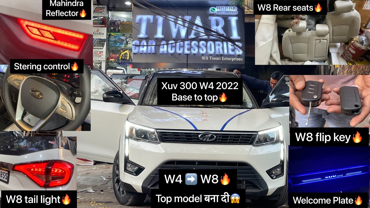mahindra xuv300 modified🔥xuv300 facelift 2022🔥xuv300 w4 to w8🔥xuv300 accessories🔥xuv300 w4 2022